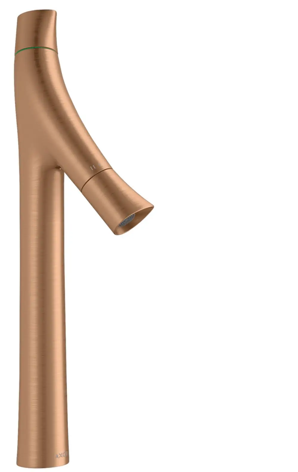 Waschtischmischer mit zwei Griffen und schwenkbarem Auslauf in gebürstetem Bronze-Finish von AXOR, geeignet für Aufsatzwaschtische.